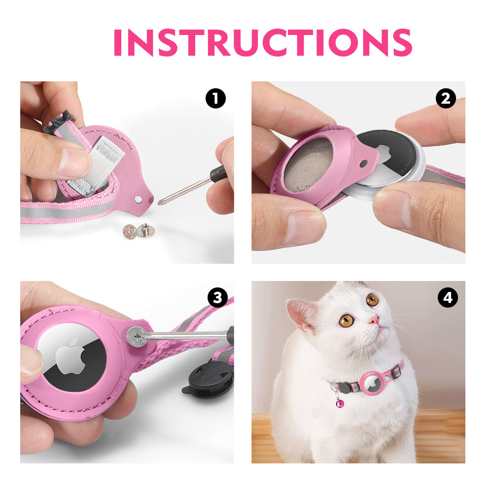 Waterproof Apple AirTag Holder Collar for Pets with Safety Buckle and Bell - Eastlakes Electronics Australia